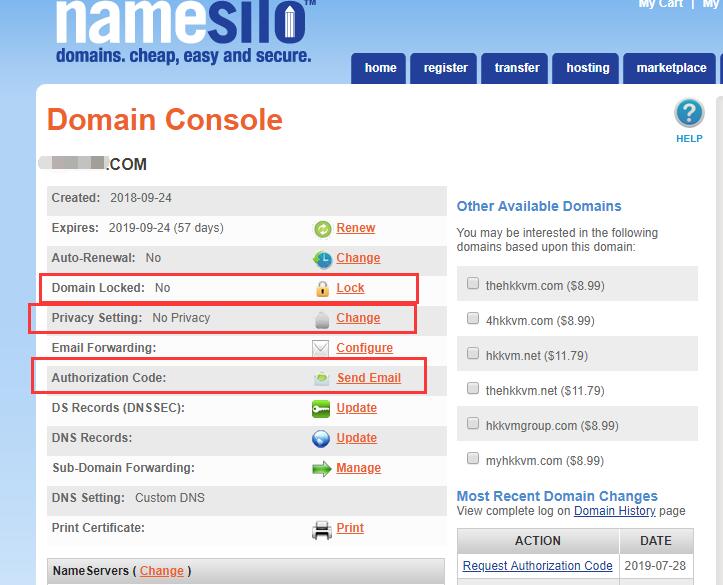 namesilo